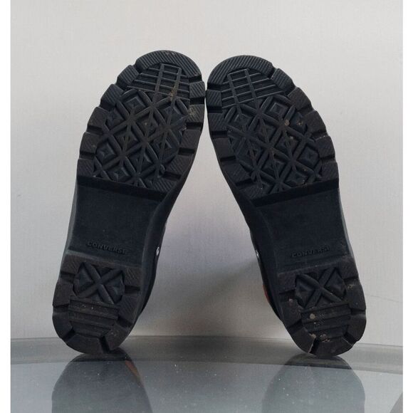 Converse Chuck Taylor Lugged Sneakers Black Skate Women's Leather Custom 570634C - Picture 2 of 8